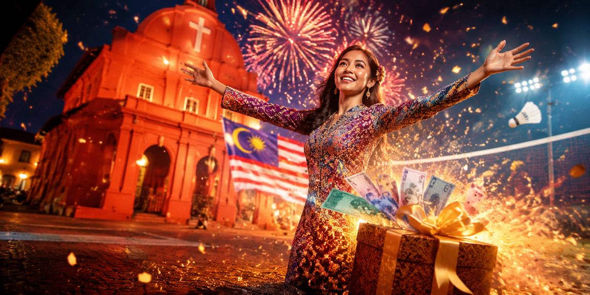 Mesin slot dalam kasino dengan latar batik kedai tradisi Malaysia