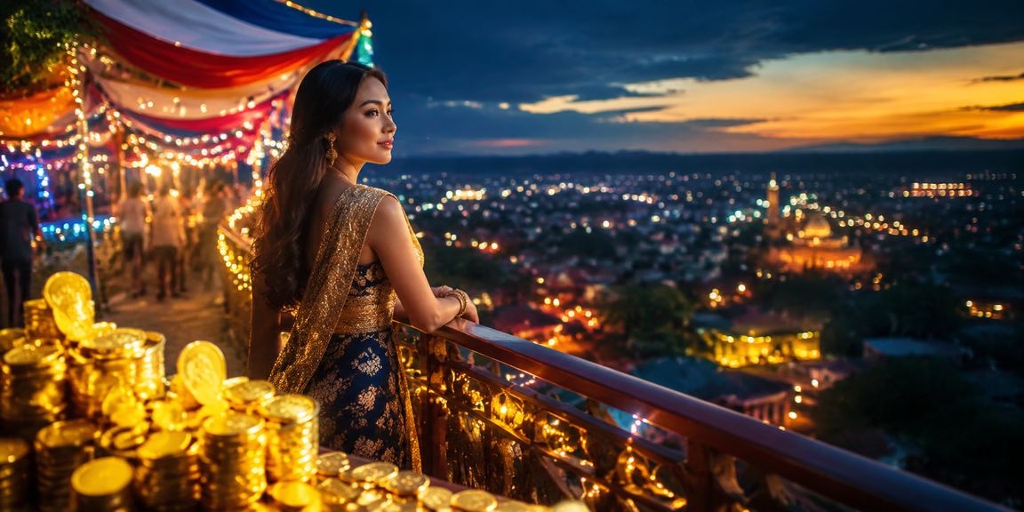 Suasana pertaruhan kasino Malaysia yang meriah dengan meja roulette berputar