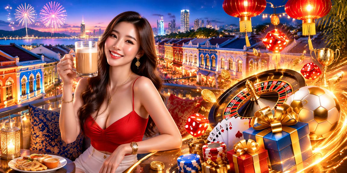 Suasana hiburan dan loteri di Penang dalam gaya tempatan Malaysia